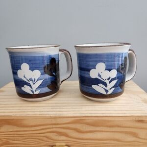 Vintage Blue Bamboo Mug by Potter's Selection Ranmaru Japan